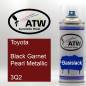 Preview: Toyota, Black Garnet Pearl Metallic, 3Q2: 400ml Sprühdose, von ATW Autoteile West.